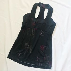 Lululemon Black Floral Exercise Tank Top 4
